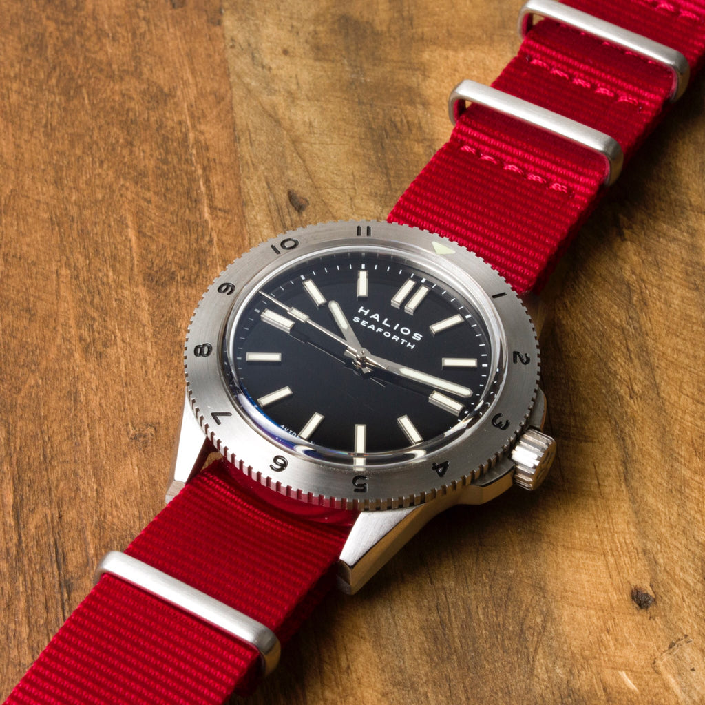 KH x Crown & Buckle Cardinal Red Premium NATO Strap Kill Hubris